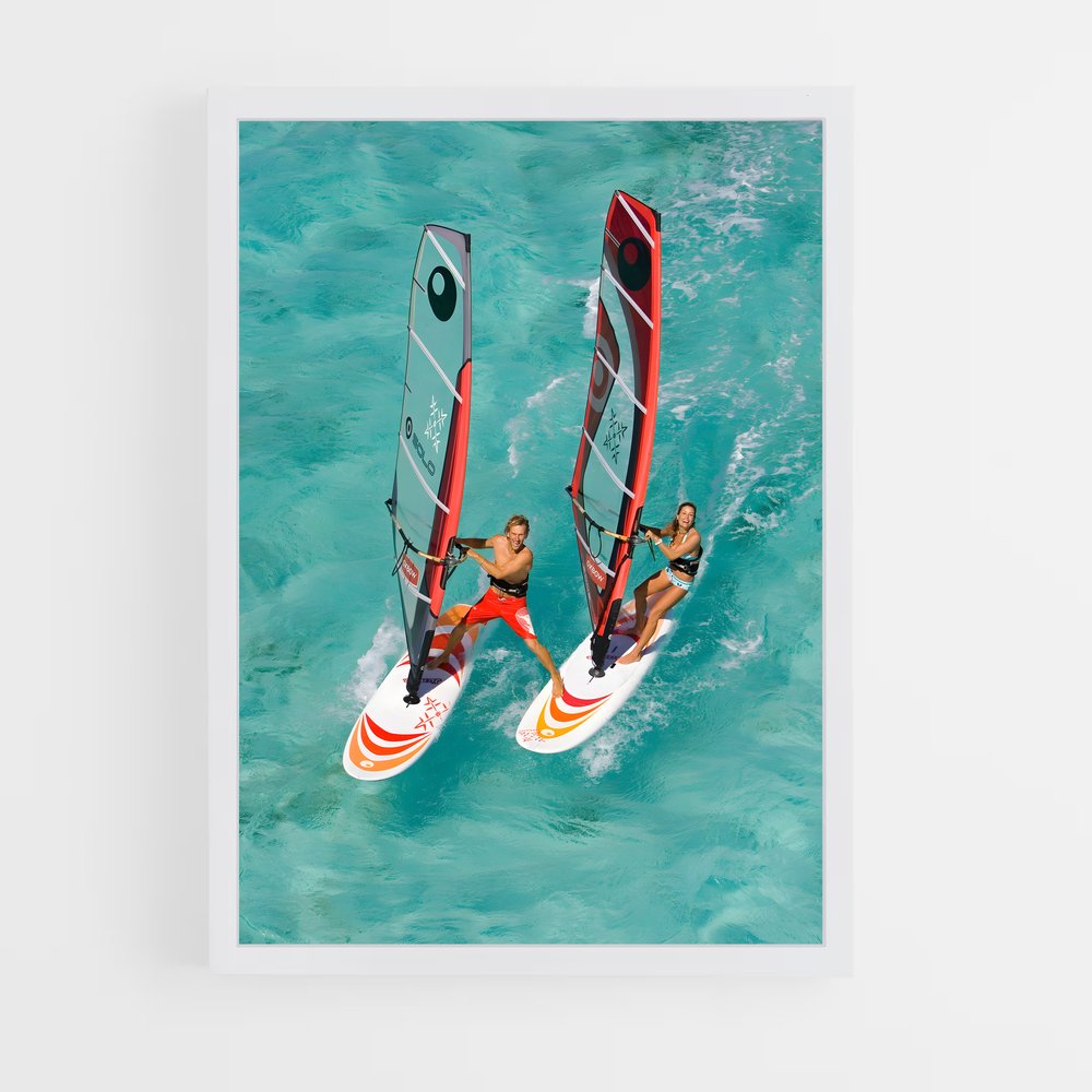 Poster Vagues d'Adrénaline – affiche Planche à voile (vue 3)